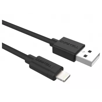 Duracell Sync-/laadkabel 2 meter zwart, 2 m, USB A, Lightning, 2.0, zwart