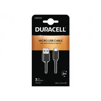 Duracell Sync-/laadkabel 2 meter zwart