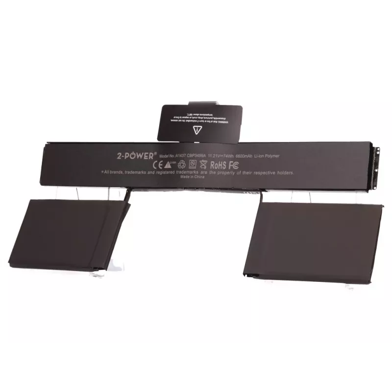 2-Power 11,21 V 6600 mAh Li-Polymeer laptopaccu, accu, Apple MacBook Pro 13 inch A1425 (eind 2012 EMC2557, begin 2013 EMC2672)