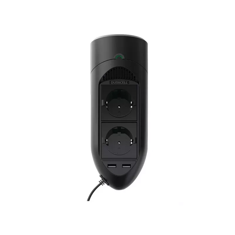Duracell 175W twin EU stopcontact inverter, universeel, binnen, 12 V, 175 W, 12 V, DC1-naar-DC2