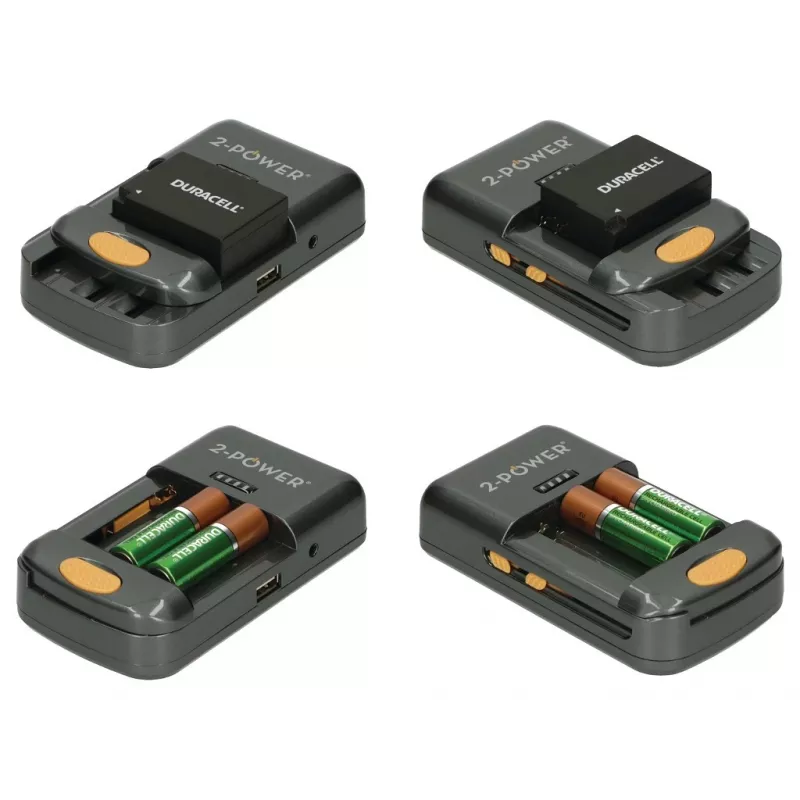 2-Power universele camera-accuoplader – retail, lithium-ion (Li-Ion), AA, AAA, nee