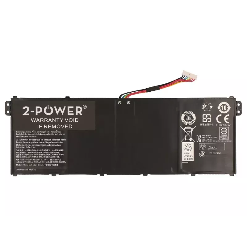 2-Power 15,2 V 3220 mAh Li-Polymer laptopaccu, accu