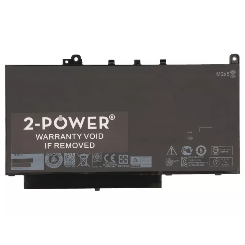 2-Power 11,1 V 37 Wh (3 cellen) Li-Polymer laptopaccu, accu