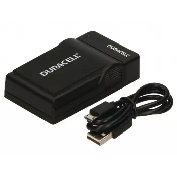 Duracell digitale camera-oplader, USB, oplader voor binnen, Panasonic CGA-S005, S007, S008, zwart, 5 V, 5 V