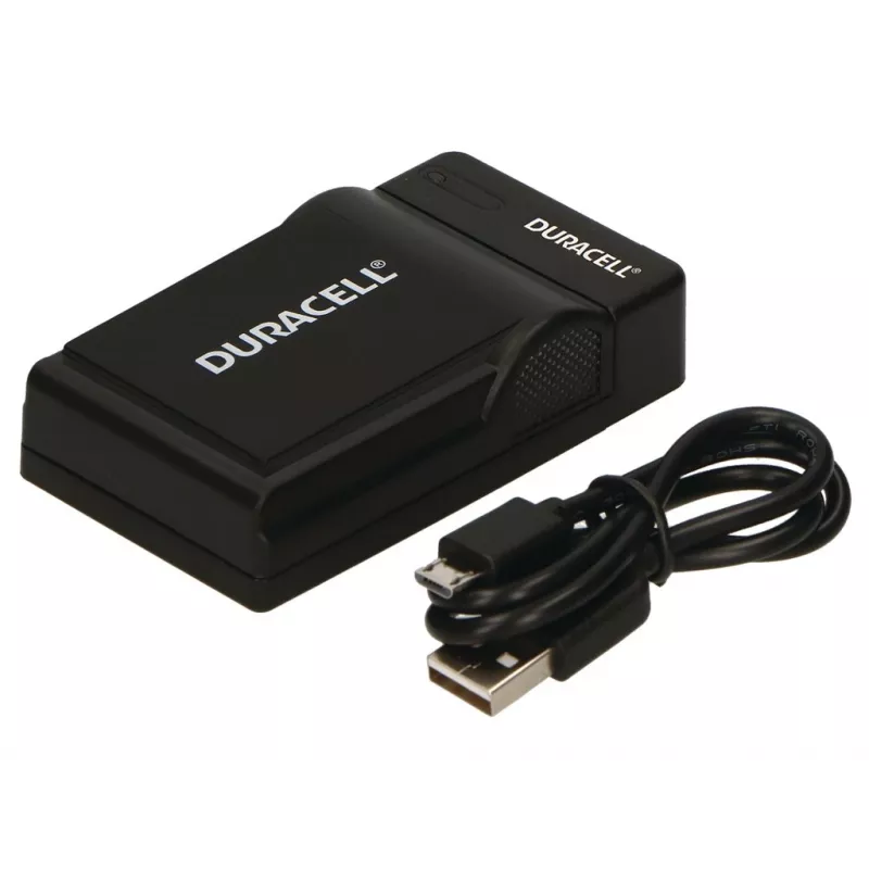 Duracell digitale camera-oplader, USB, oplader voor binnen, Panasonic CGA-S005, S007, S008, zwart, 5 V, 5 V