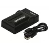 Duracell digitale camera-accuoplader, USB, oplader voor binnen, Panasonic CGA-S002E, CGA-S006, zwart, 5 V, 5 V