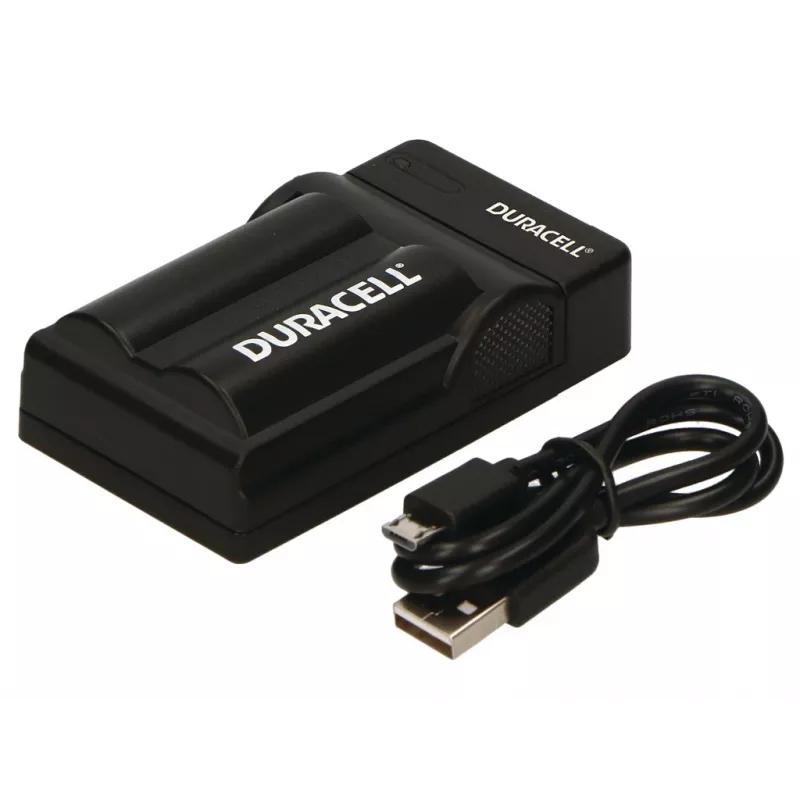 Duracell digitale camera-accuoplader, USB, oplader voor binnen, Panasonic CGA-S002E, CGA-S006, zwart, 5 V, 5 V