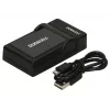 Duracell digitale camera-accuoplader, USB, oplader voor binnen, Panasonic DMW-BLD10E, zwart, 5 V, 5 V