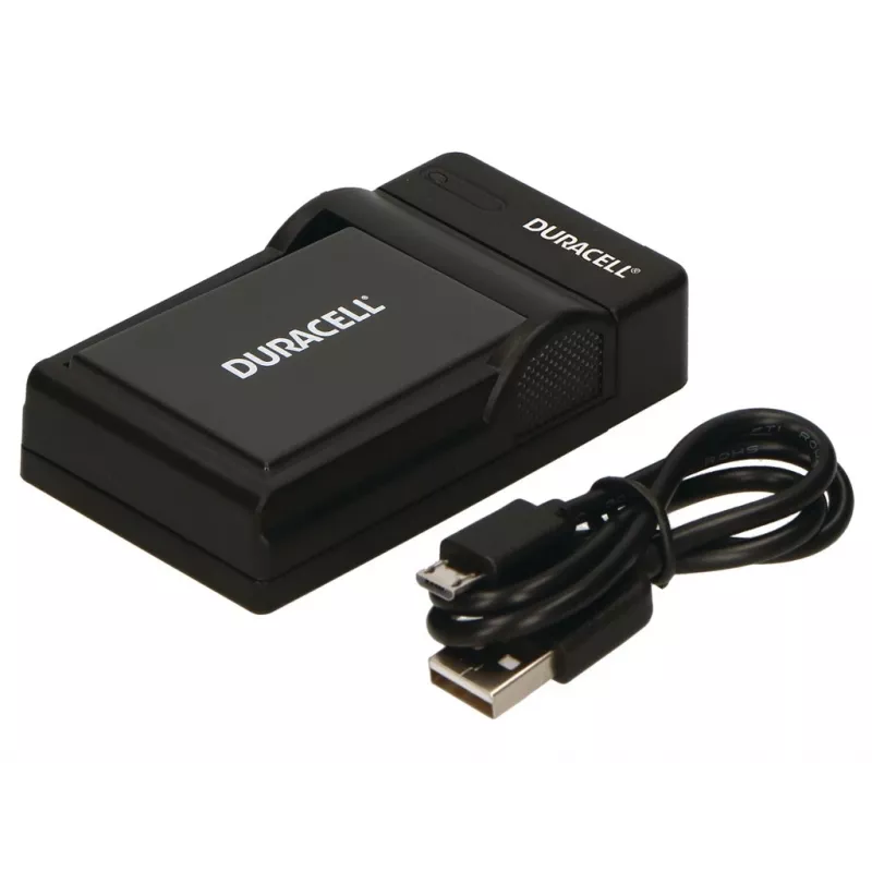 Duracell digitale camera-accuoplader, USB, oplader voor binnen, Panasonic DMW-BLD10E, zwart, 5 V, 5 V