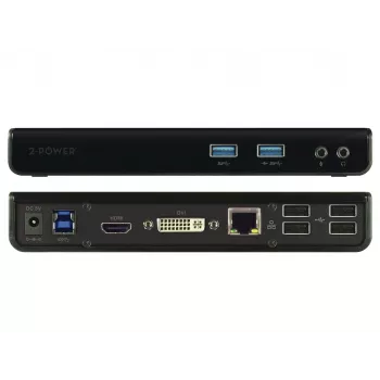 2-Power DOC0110A laptop-dockingstation/poortreplicator bedraad USB 3.2 Gen 1 (3.1 Gen 1) Type-B zwart