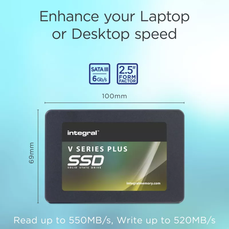 Integral 512GB SSD 2,5 inch SATA 3 R-550MB/s W-520MB/s TBW 150 V SERIES 2 PLUS