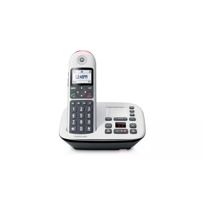 Motorola CD5011 DECT draadloze telefoon met antwoordapparaat, wit