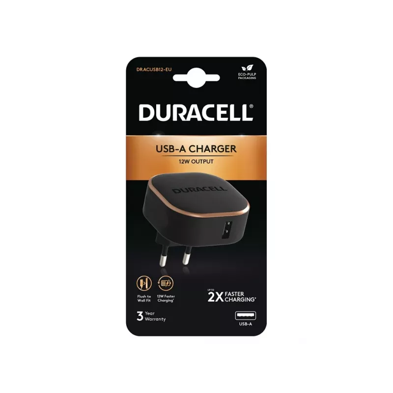 Duracell DRACUSB12-EU mobiele oplader zwart