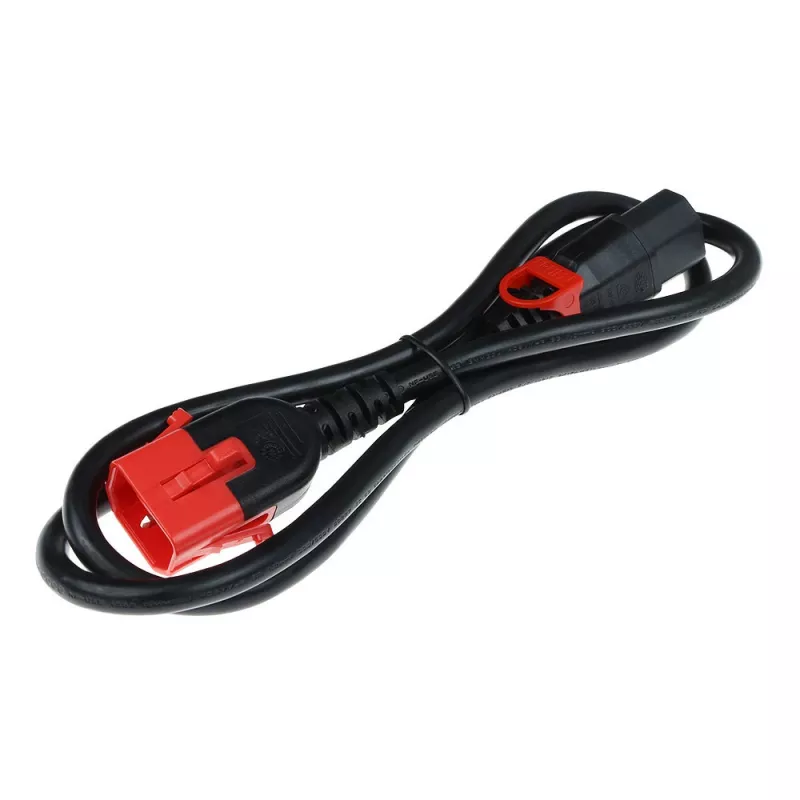 ACT Powercord C13 IEC Lock+ - C14 IEC Lock Dual Locking zwart 0,5 m, PC3600