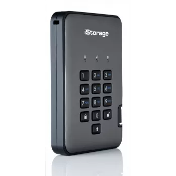 iStorage diskAshur PRO² SSD 4 TB | Veilige draagbare solid-state-drive | FIPS 140-2 Level 2, NCSC CPA, NLNCSA BSPA & NATO Restricted | AES-XTS 256-bits hardwareversleuteling | PIN-beveiligd | Besturingssysteem- en platformonafhankelijk | AVG-conform, TAA-conform | Bescherming tegen brute-force-aanvallen | Stof- en waterbestendig