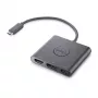 DELL adapter USB-C naar HDMI/DP met Power Pass-Through, bedraad, USB 3.2 Gen 2 (3.1 Gen 2) Type-C, zwart, 3840 x 2160 pixels, Dell, 3840 x 2160 pixels