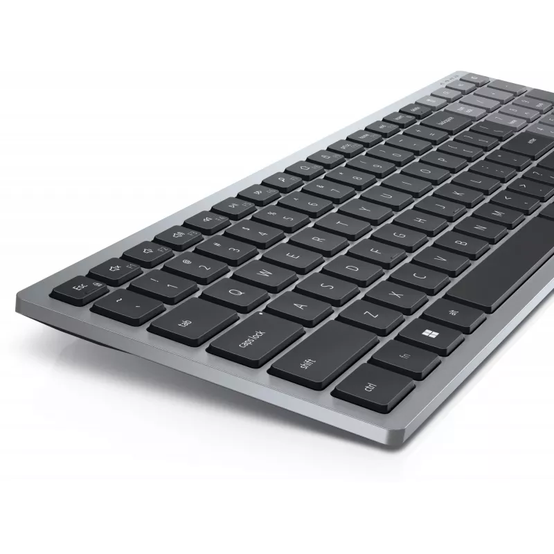 DELL Pro Plus compact toetsenbord - KB740 - Belgisch (AZERTY), full-size (100%), draadloos, RF Wireless + Bluetooth, schakelaar met schaarmechanisme, AZERTY, grijs, zwart