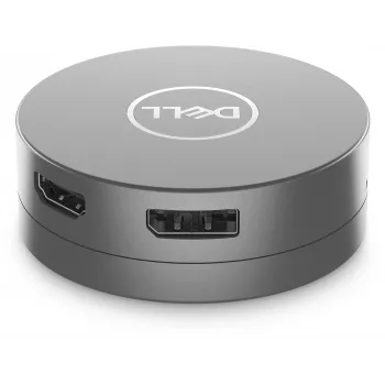 DELL 6-in-1 USB-C multiport-adapter – DA305, bedraad, USB 3.2 Gen 2 (3.1 Gen 2) Type-C, 10,100,1000 Mbit/s, zilver, 3840 x 2160 pixels, Dell