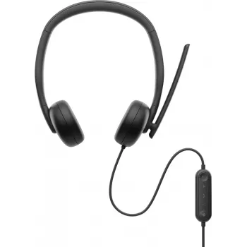DELL Pro kabelheadset – WH3024, bedraad, bellen/muziek, 20 – 20000 Hz, 110 g, headset, zwart