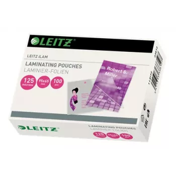 Leitz iLAM glanzende lamineerhoezen 95 x 65 mm, 125 micron, pak van 100