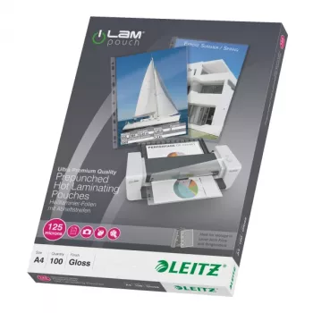 Leitz iLAM voorgestanste A4-lamineerhoezen, 125 micron, pak van 100