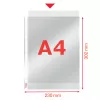 Esselte Pocket 75my A4, 210 x 297 mm (A4), transparant, polypropyleen (PP), staand, boven, 0,075 mm