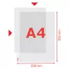 Esselte Premium A4 insteekhoes boven en links open, 30% pre-consumer gerecycled kunststof
