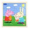 Barbo Toys 9033 puzzel houten puzzel 16-delige cartoons