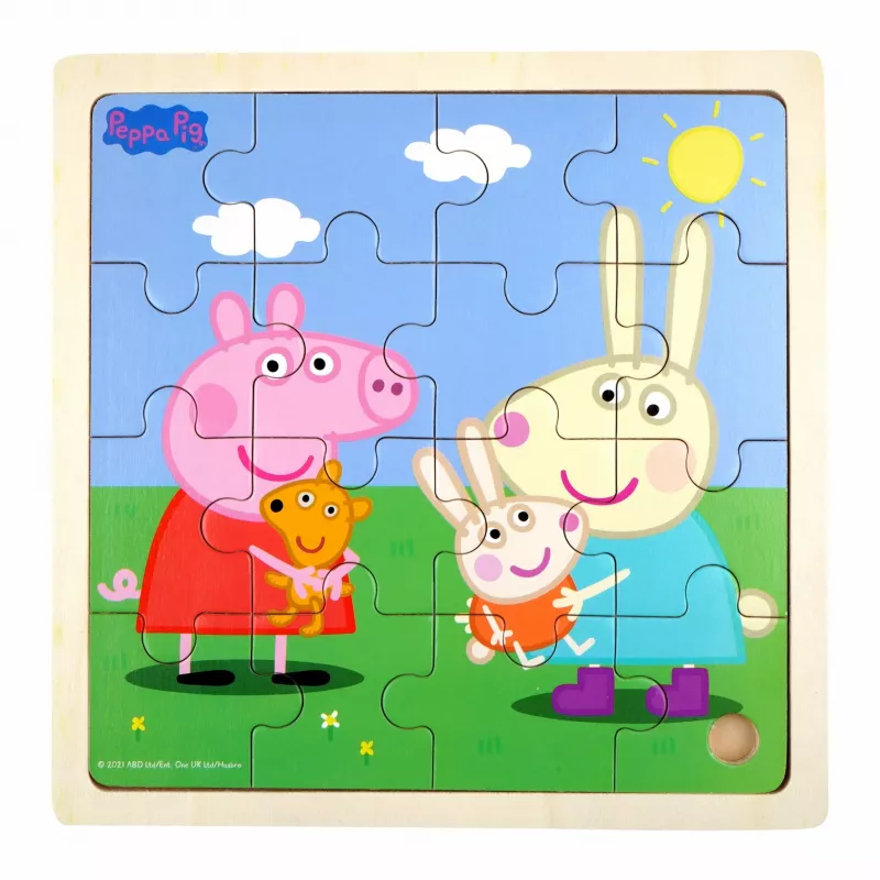 Barbo Toys 9033 puzzel houten puzzel 16-delige cartoons