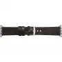 Leren horlogeband dbramante1928 Bornholm 44 mm – donkerbruin/zilver, 35 mm breed