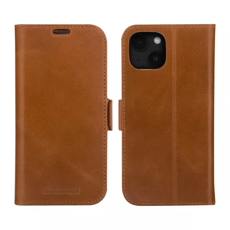 dbramante1928 Copenhagen – iPhone 15 Plus – Tan, folio, Apple, iPhone 15 Plus, bruin
