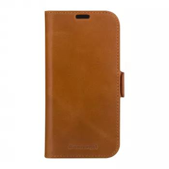 dbramante1928 Copenhagen folio telefoonhoesje voor iPhone 15 Pro – Tan, 3 vakken voor kaarten, monochroom bruin