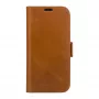 dbramante1928 Copenhagen folio telefoonhoesje voor iPhone 15 Pro – Tan, 3 vakken voor kaarten, monochroom bruin