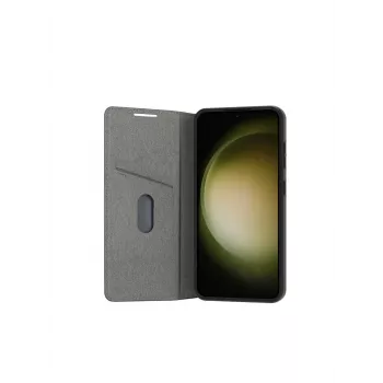 Telefoonhoesje dbramante1928 Bergen voor Samsung Galaxy S24, leer en gerecycled plastic, geschikt voor 6,2 inch scherm, zwart