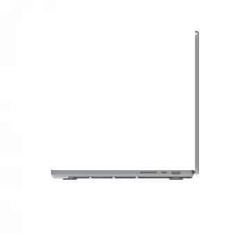 Hoes voor 14 inch MacBook Pro van d bramante — model Island, geschikt voor M3/M4/M5, 35,6 cm scherm, 258 g, transparant