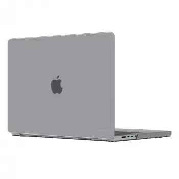Hoes voor MacBook Pro 16 inch (M4 2024 / M3 2023) van d bramante — Iceland Clear, geschikt voor 40,6 cm scherm, 348 g