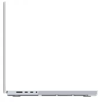 Hoes voor MacBook Pro 16 inch (M4 2024 / M3 2023) van d bramante — Iceland Clear, geschikt voor 40,6 cm scherm, 348 g