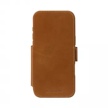 dbramante1928 Copenhagen Flipcase van gegrind leer voor iPhone 17 Pro Max, tan