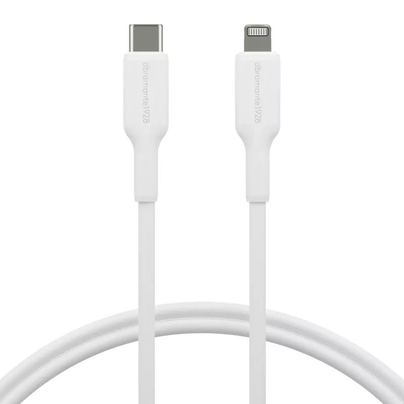 dbramante1928 re-charge - kabel 1 m USB-C naar Lightning - W, 1 m, USB-C, USB 2.0, 0,48 Gbit/s, wit