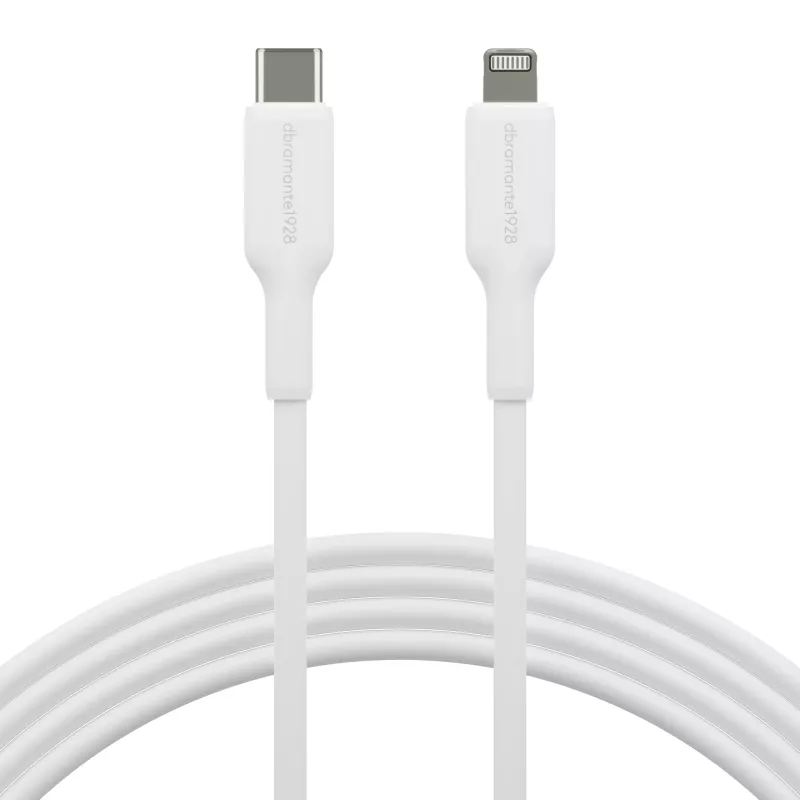 USB-C naar Lightning kabel 2 m, d bramante re-charge (USB 2.0, wit)