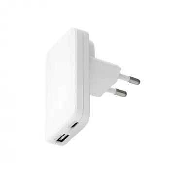 d bramante dbramante1928 Pro EU/US slanke oplader — USB-C 20 W + USB-A 18 W, wit, AC voor binnen