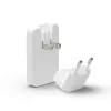 d bramante dbramante1928 Pro EU/US slanke oplader — USB-C 20 W + USB-A 18 W, wit, AC voor binnen