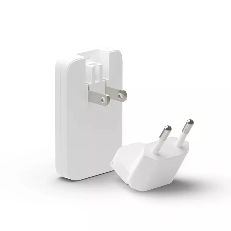 d bramante dbramante1928 Pro EU/US slanke oplader — USB-C 20 W + USB-A 18 W, wit, AC voor binnen