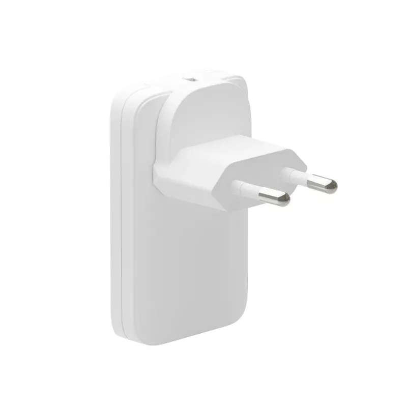 d bramante dbramante1928 Pro EU/US slanke oplader — USB-C 20 W + USB-A 18 W, wit, AC voor binnen