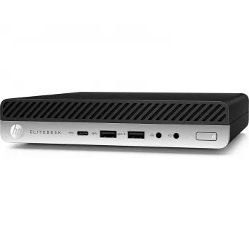 T1A HP EliteDesk 800 G4 Refurbished Intel® Core™ i5 i5-8500T 8 GB DDR4-SDRAM 256 GB SSD Windows 11 Pro mini-pc zwart, zilver