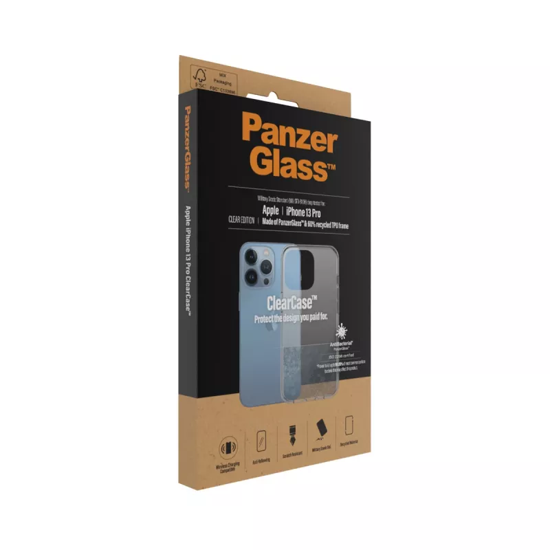 PanzerGlass ® ClearCase iPhone 13 Pro, hoesje, Apple, Apple - iPhone 13 Pro, transparant