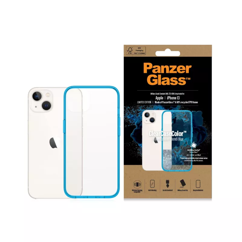 ClearCaseColor hoes PanzerGlass Apple iPhone 13 Bondie Blue