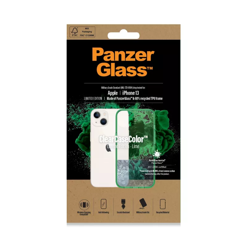 ClearCaseColor hoes PanzerGlass Apple iPhone 13 Lime 0334