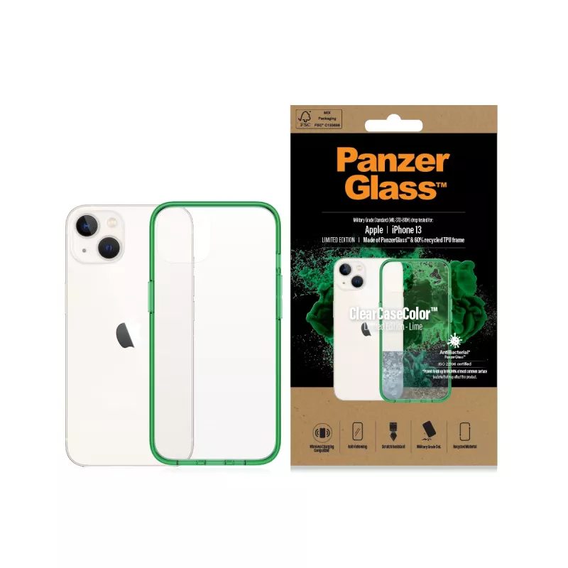 ClearCaseColor hoes PanzerGlass Apple iPhone 13 Lime 0334