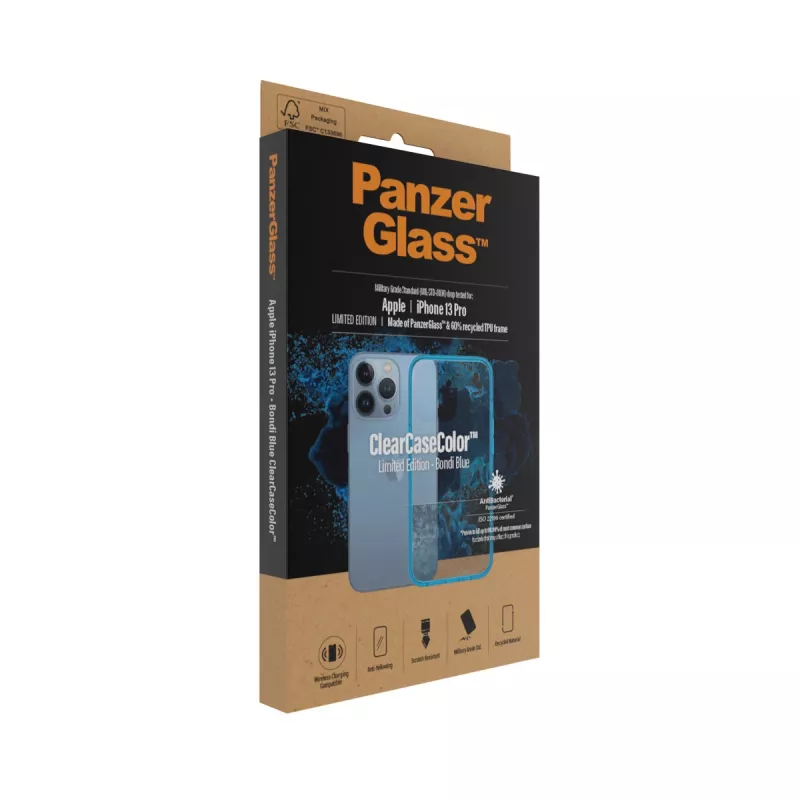 Hoes PanzerGlass ClearCaseColor iPhone 13 Pro Bondie Blue